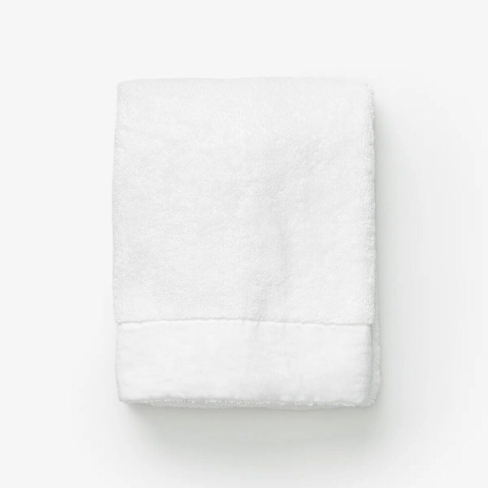 McGee & Co Istanbul White Hand Towel - Turkish Cotton